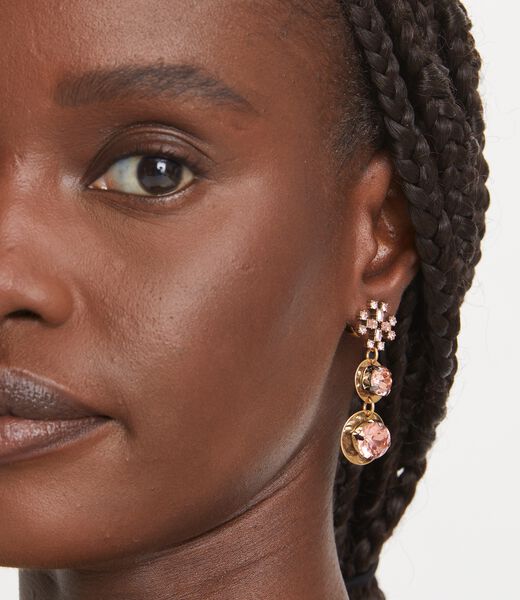 tory burch small crystal drop earring