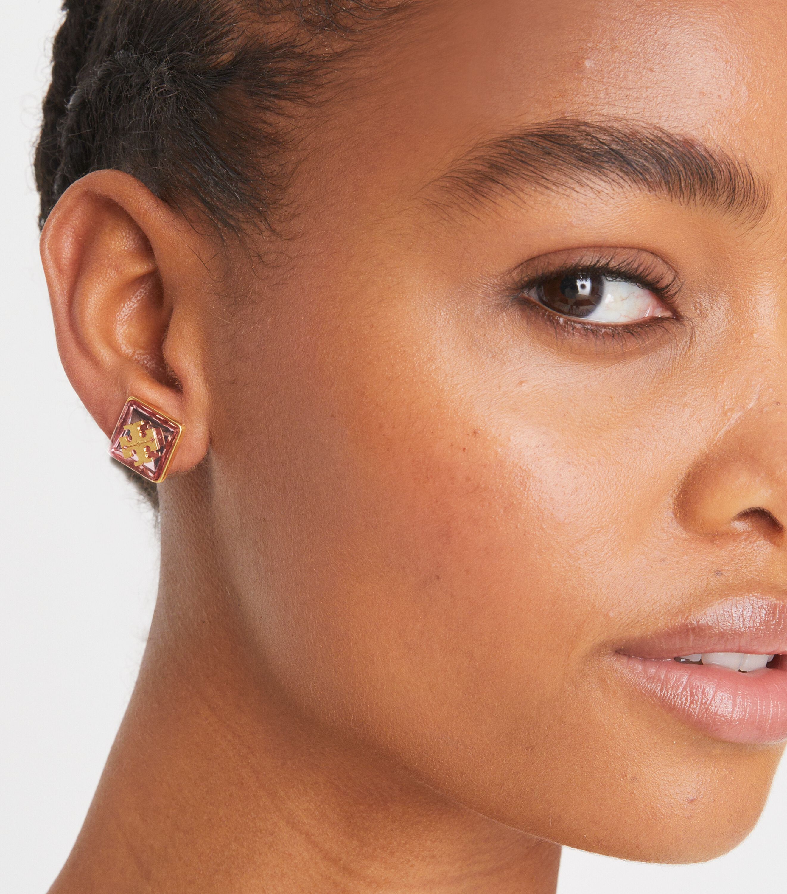 Tory burch large logo stud sale earrings