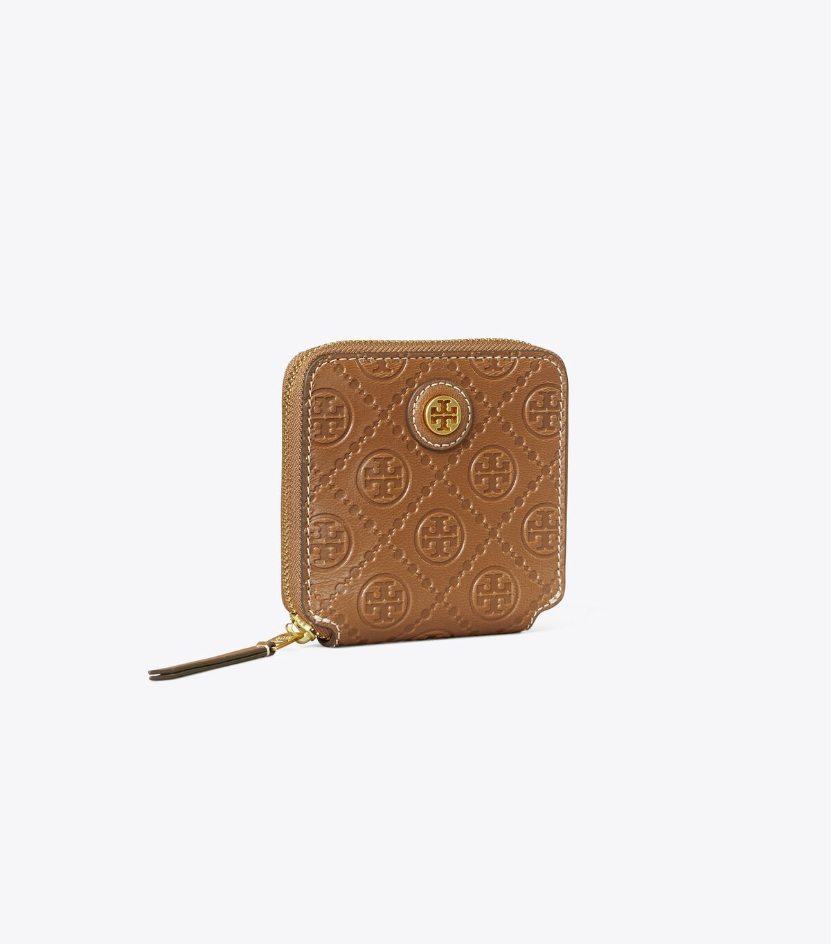 T MONOGRAM LEATHER BI-FOLD WALLET