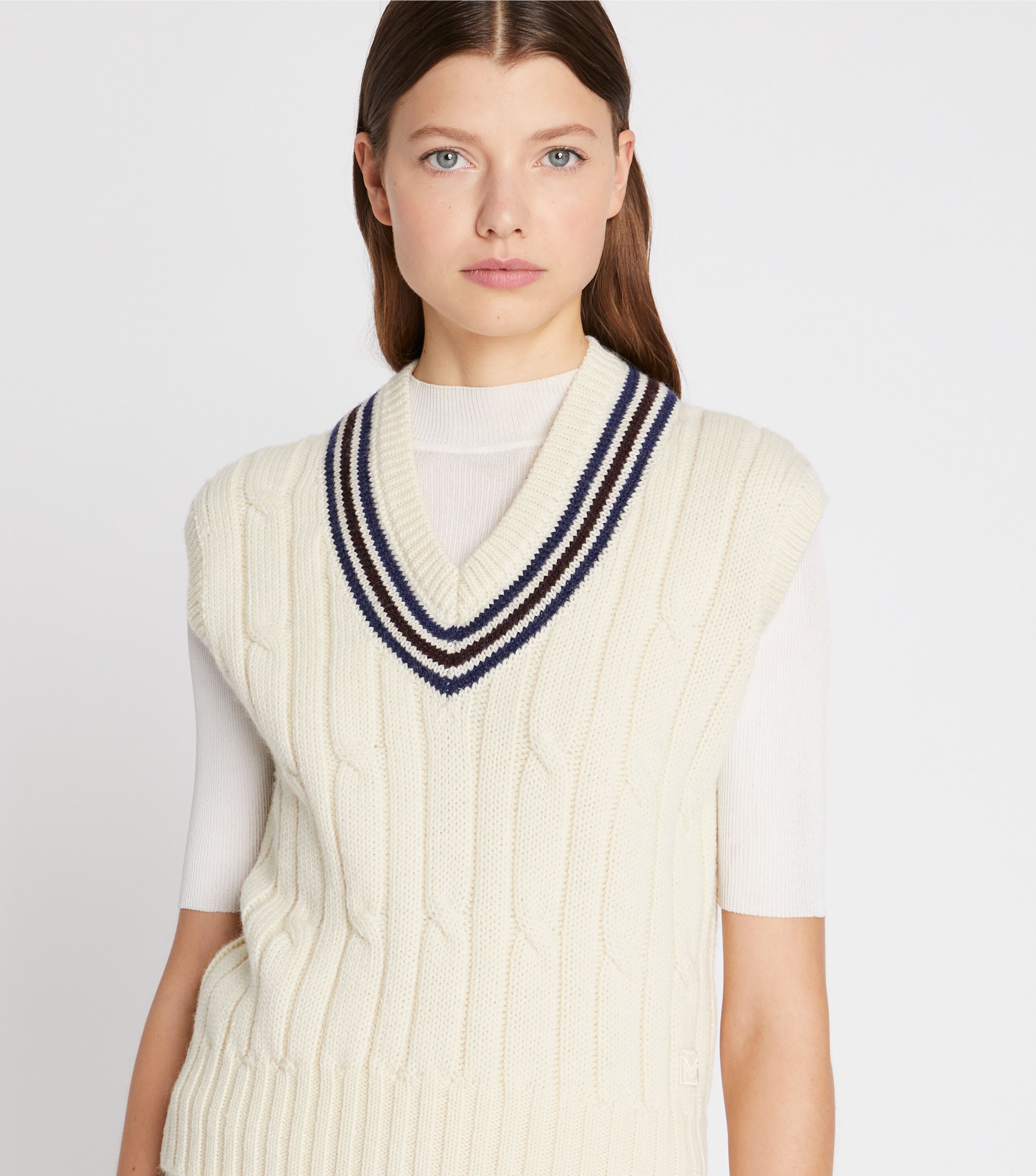 Tory Burch Cable Knit Vest Tory Burch UAE