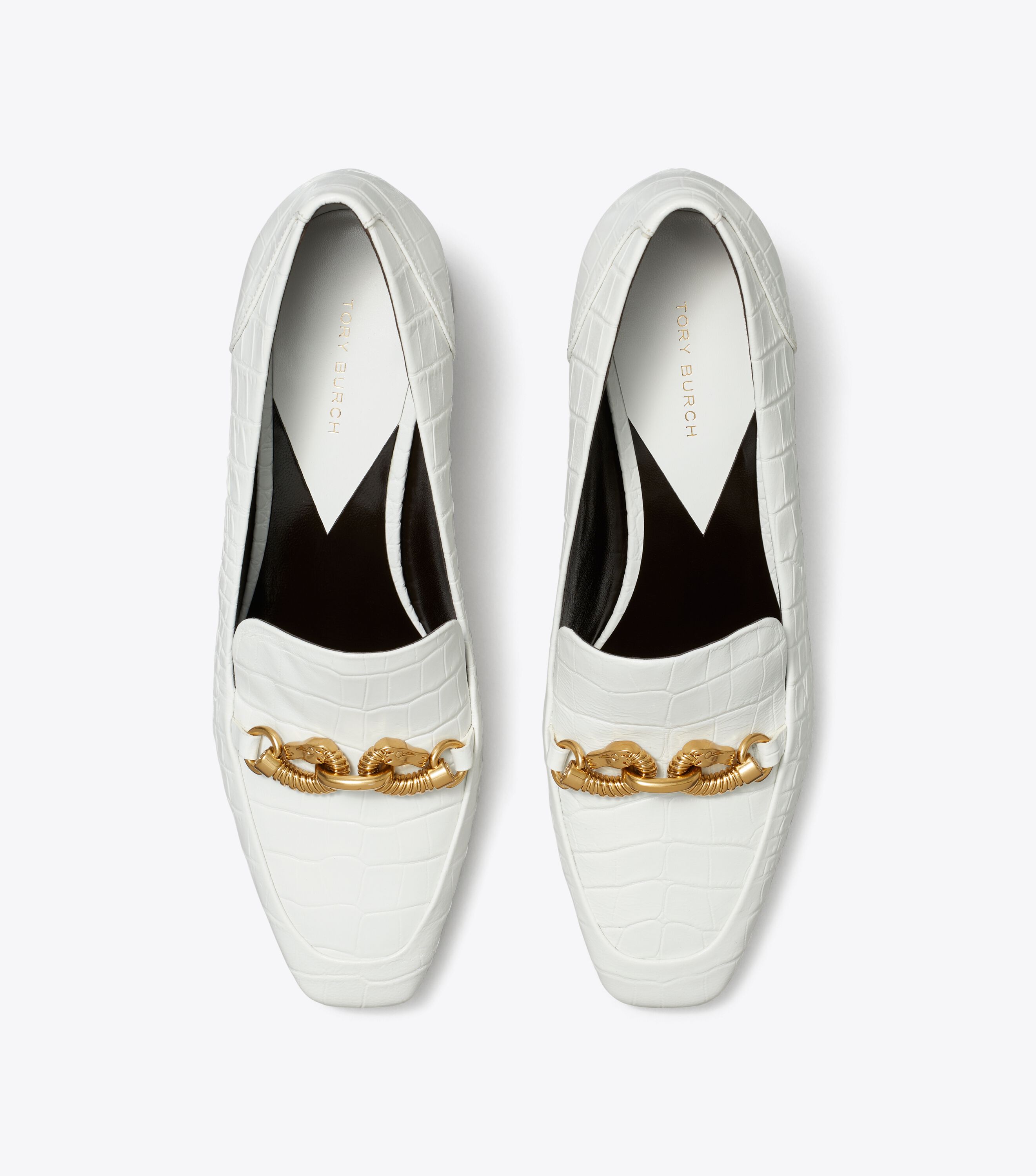 Tory burch white loafers on sale