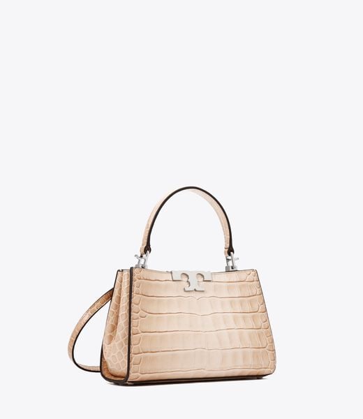 tory burch mini eleanor croc embossed satchel