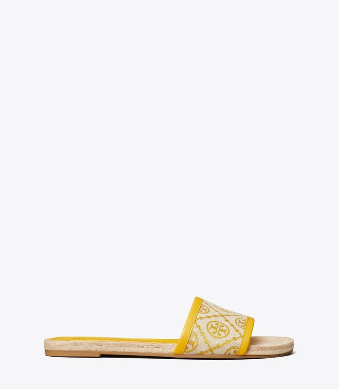t monogram leather bubble slides