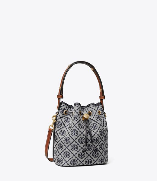 tory burch t monogram bucket bag