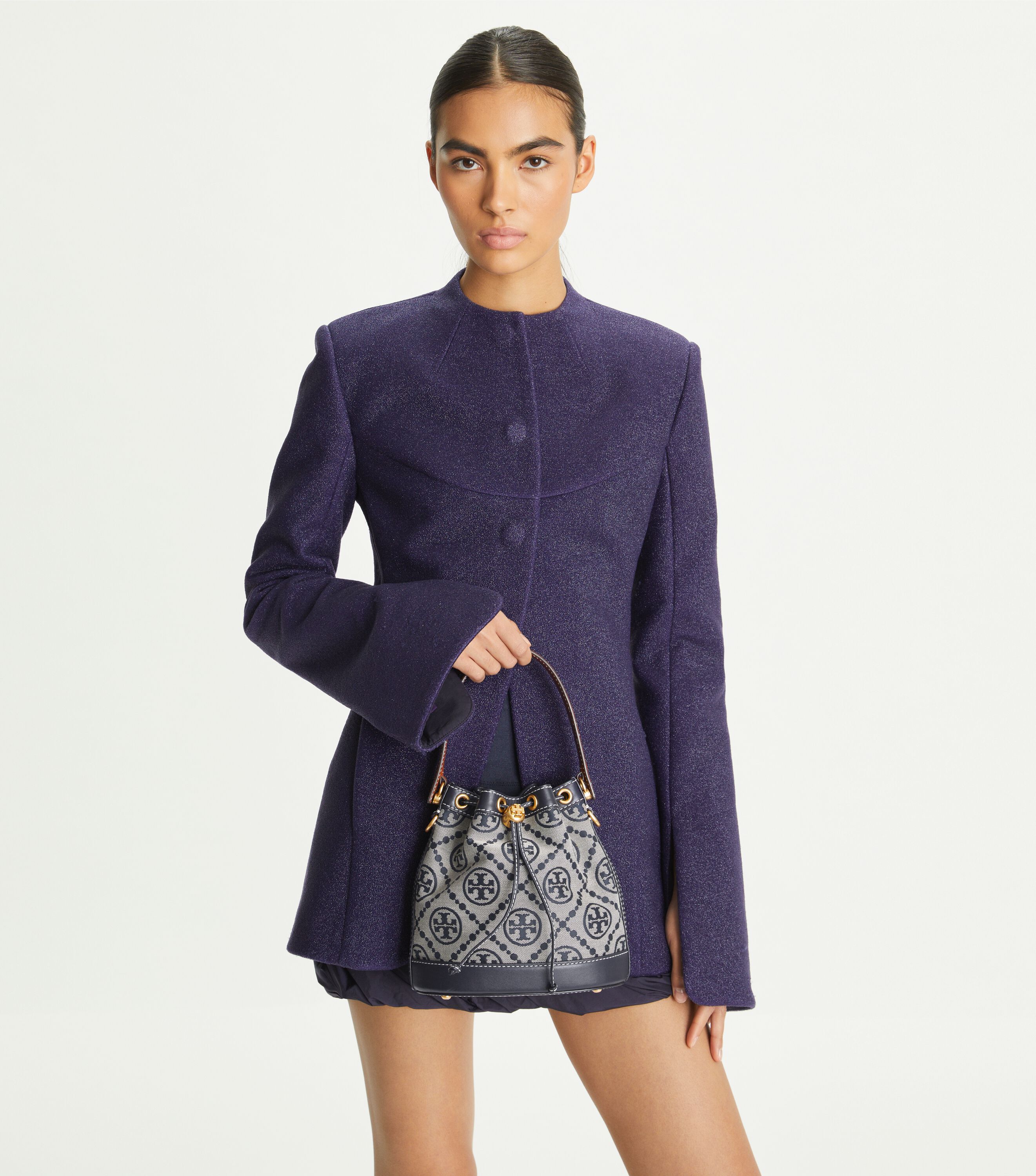 Navy blue bucket bag online