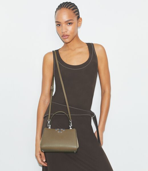 tory burch mini eleanor pebbled satchel