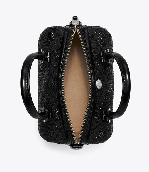tory burch t monogram embellished petite barrel bag