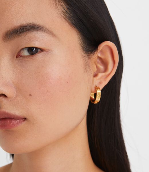tory burch small miller stud huggie earring