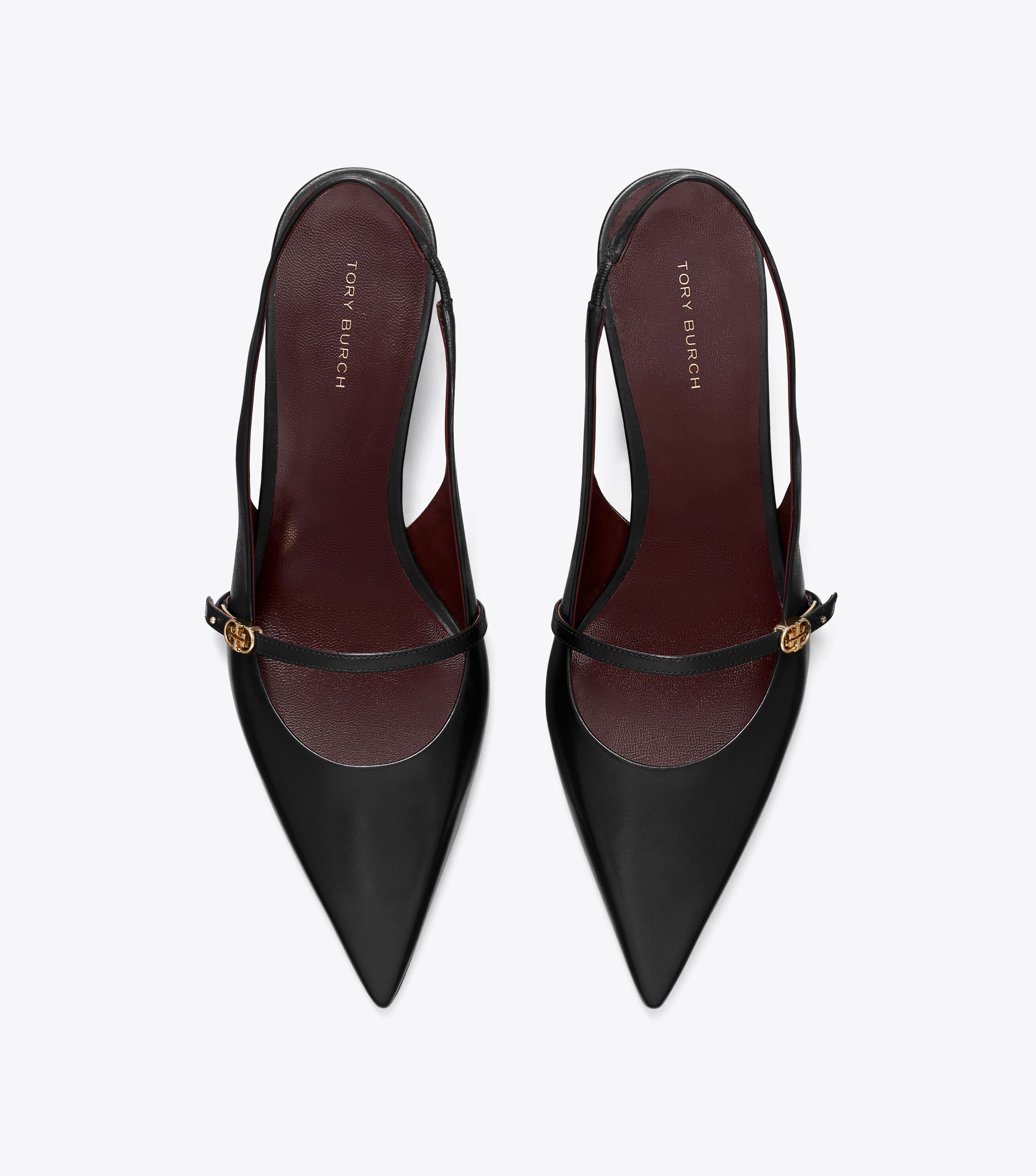 Double T Buckle Mary Jane Slingback, Perfect Black / Perfect Black