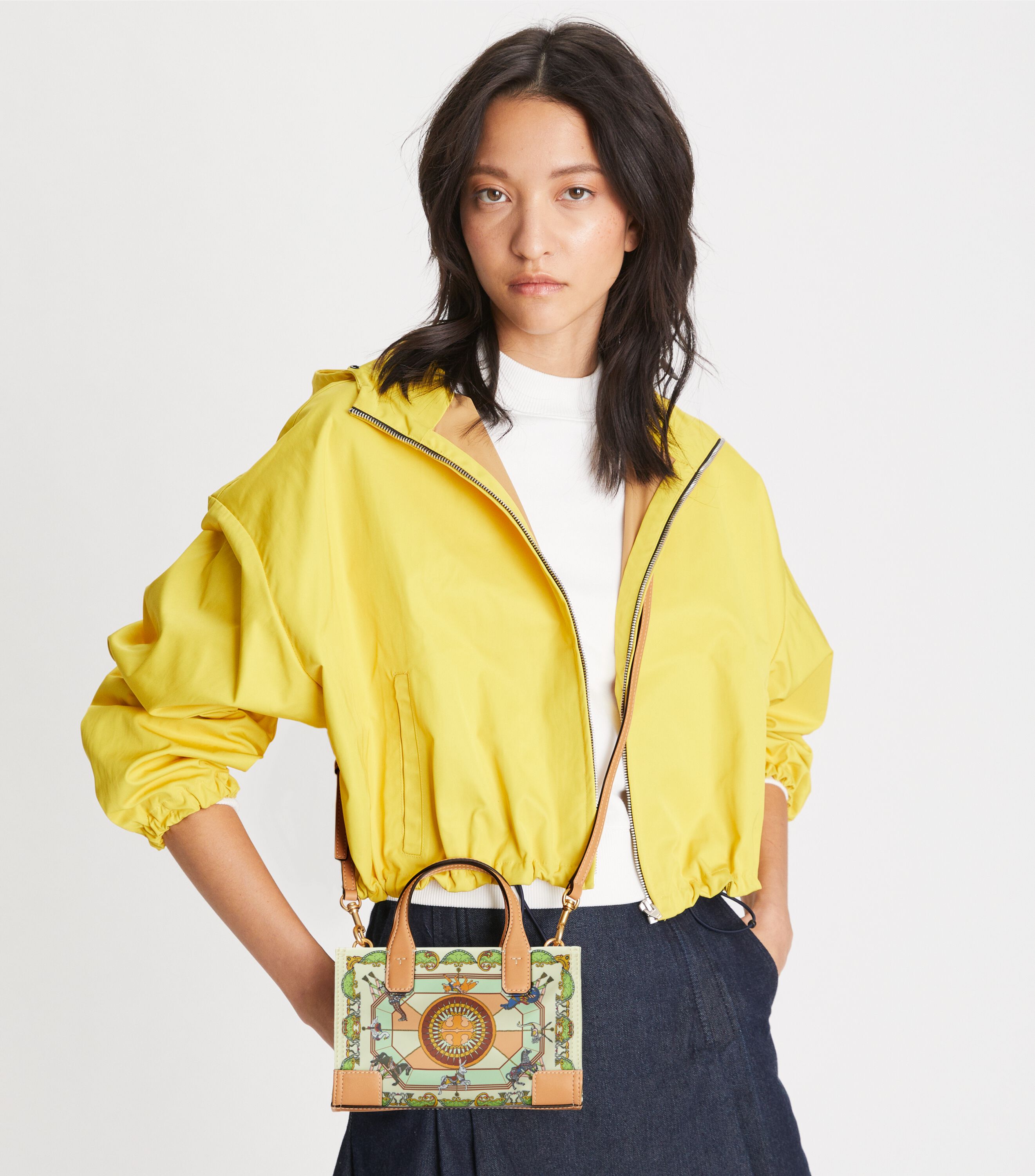 Tory burch ella 2025 printed mini tote