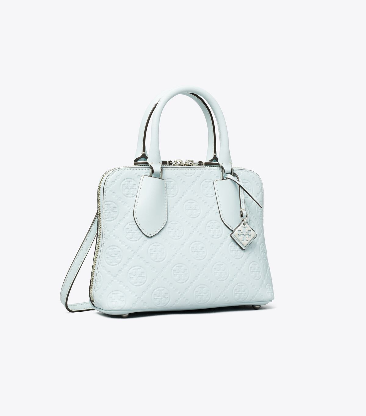 tory burch mini t monogram leather swing satchel
