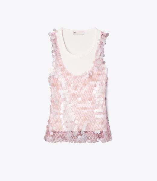 Sequin Mesh Top tory burch sequin mesh top