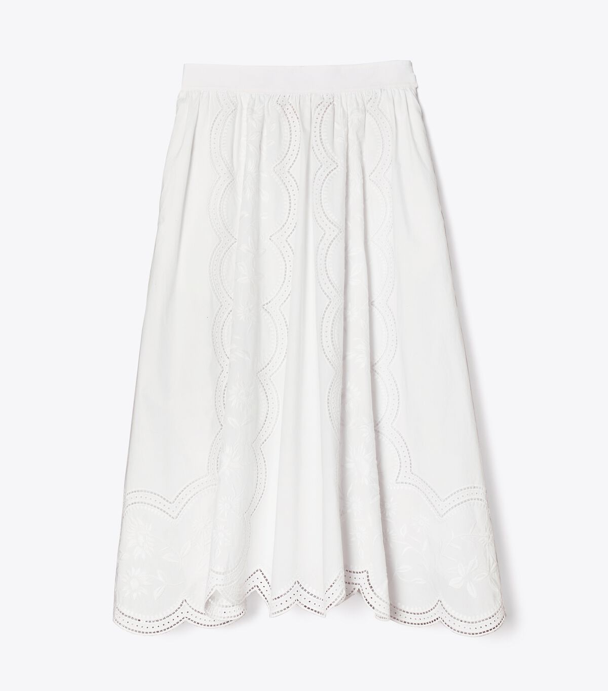 Poplin Embroidered Skirt