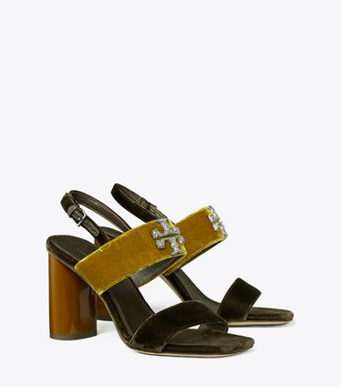 Eleanor Pavé Heel Sandal