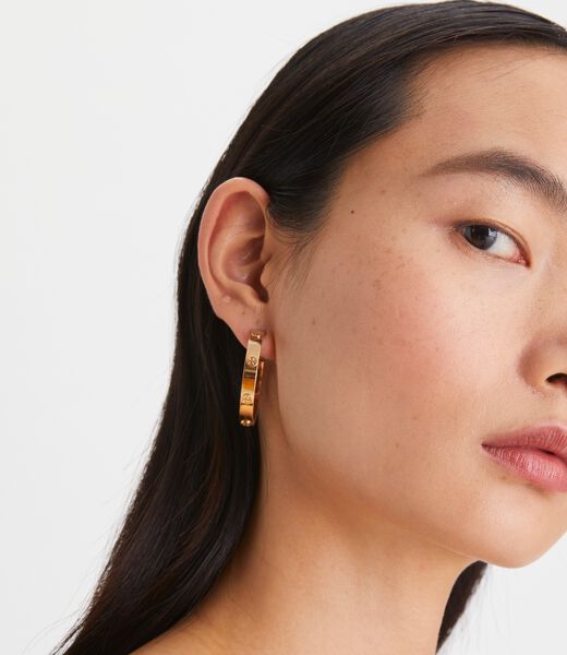 tory burch miller stud hoop earring