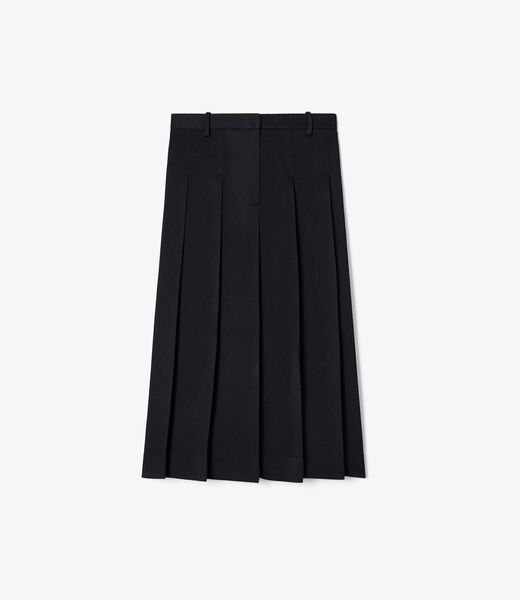 tory burch tailored twill pleated skirt