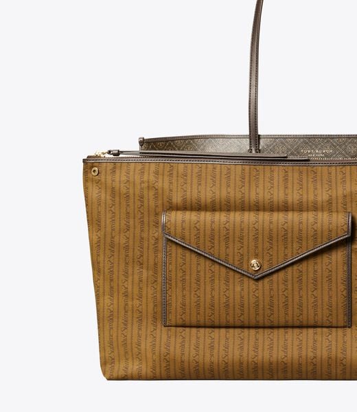 tory burch perry coated canvas tote