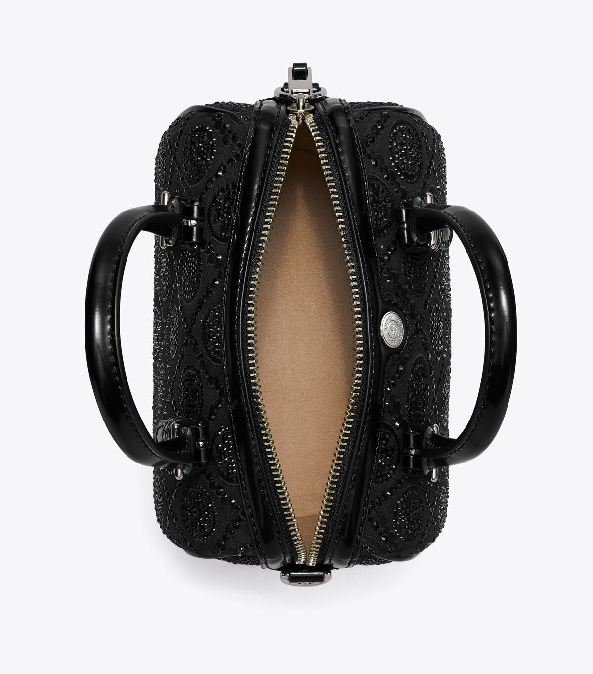 tory burch t monogram embellished petite barrel bag