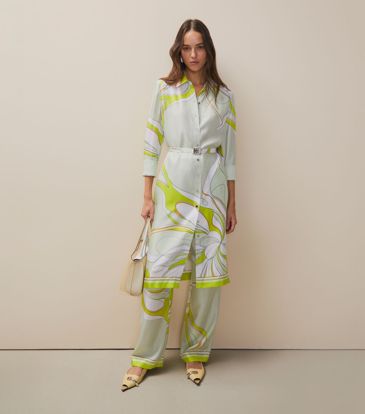 tory burch printed silk pant