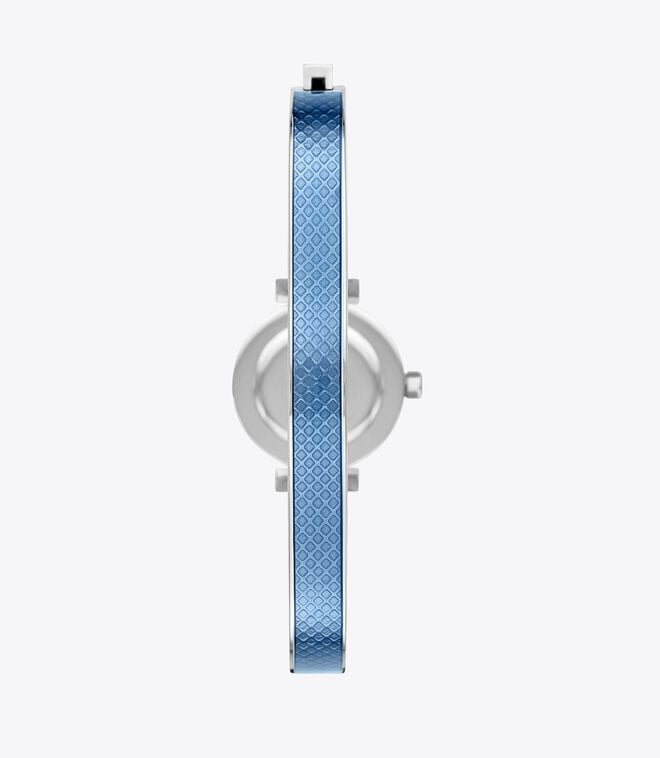 ساعة كيرا ،  فولاذ مقاوم للصدأ / أزرق فاتح ، 22 × 22 مم