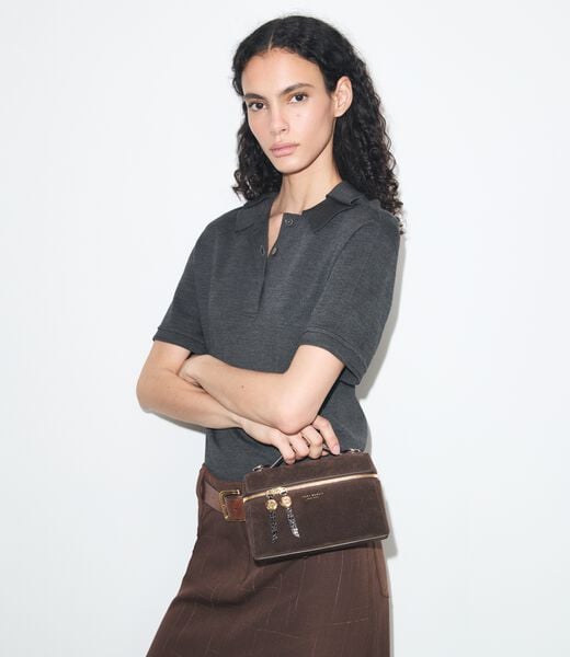 Romy Suede Slim Top Handle Bag tory burch romy suede slim top handle bag
