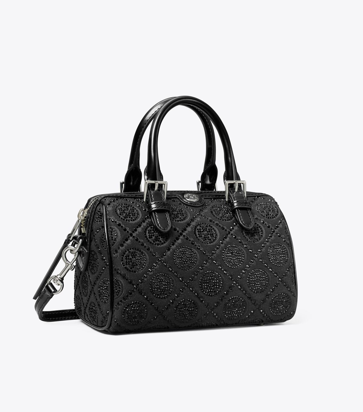 tory burch t monogram embellished petite barrel bag