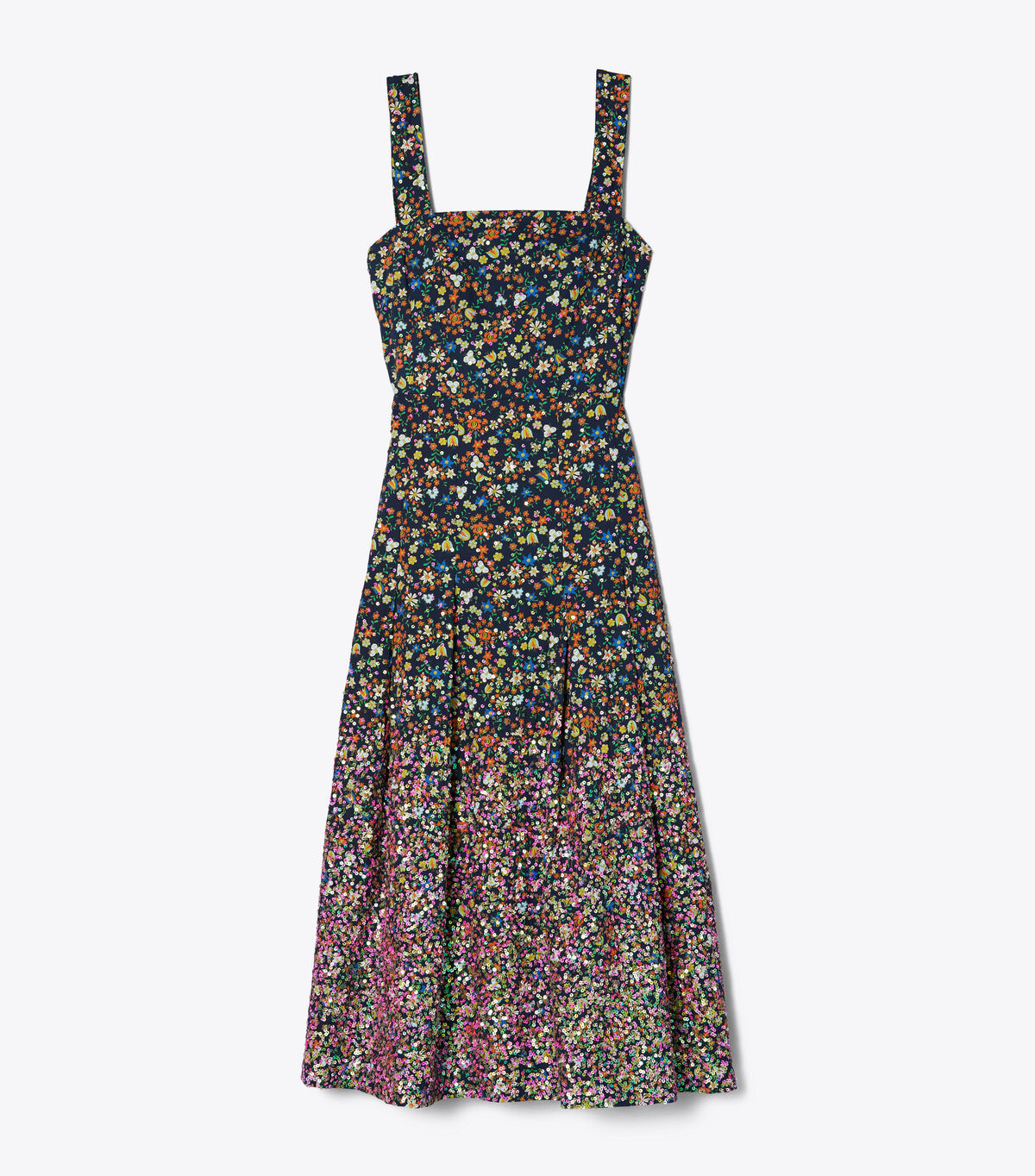 Sequin-Embroidered Cotton Dress
