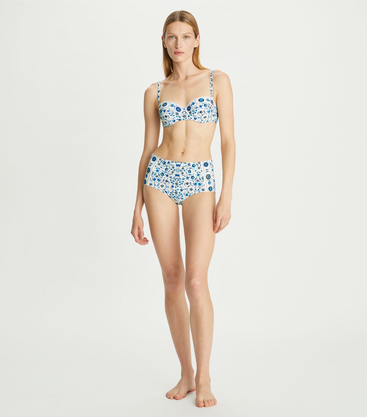 tory burch printed underwire bikini top