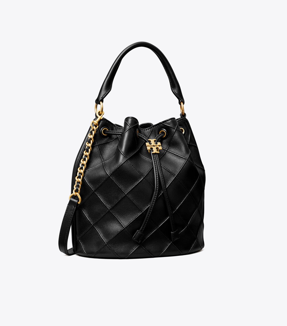 Tory Burch Quilted Leather Fleming Mini Bucket Bag (SHF-20223) – LuxeDH