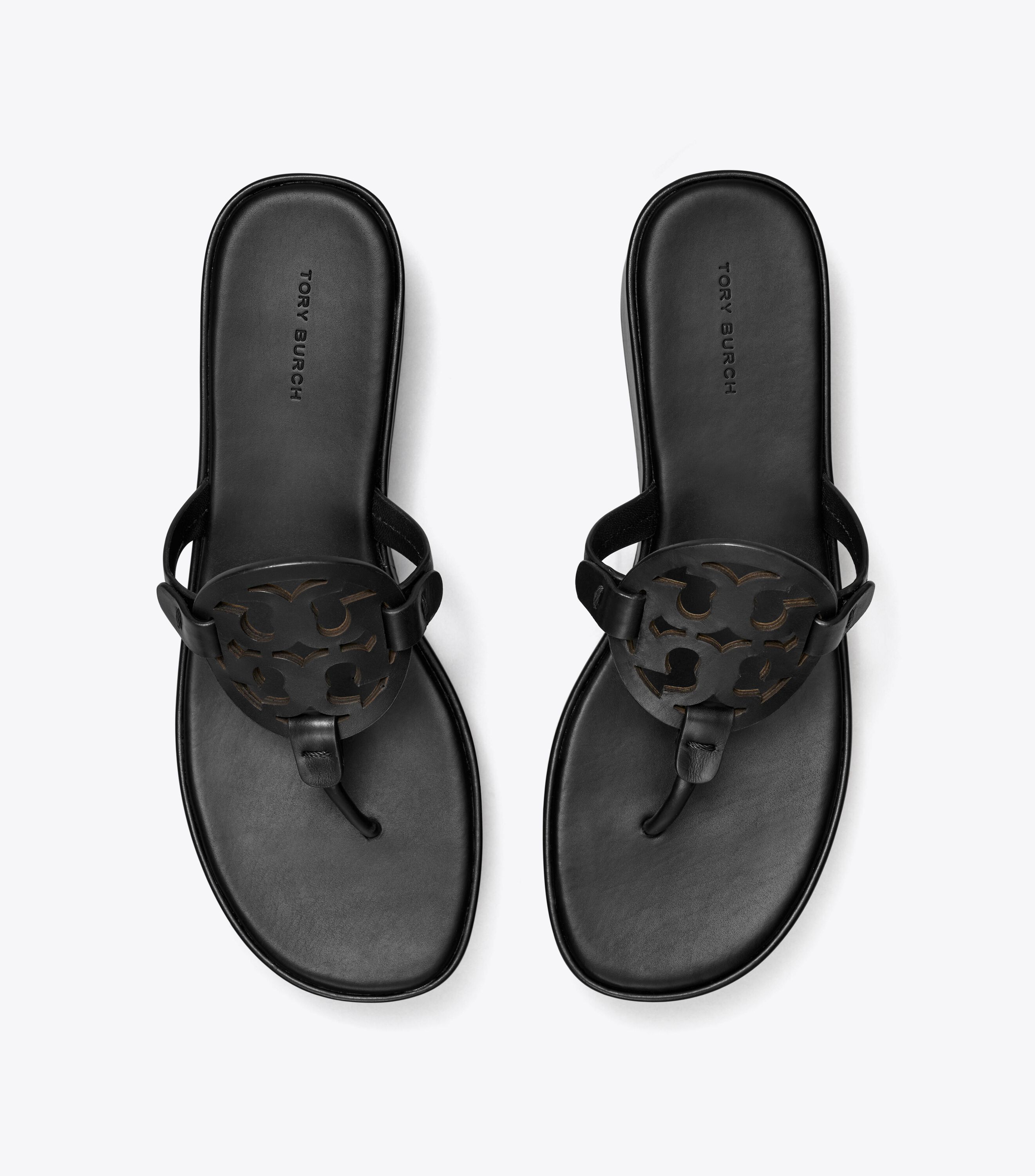 Miller Wedge Sandal, Perfect Black | Tory Burch UAE