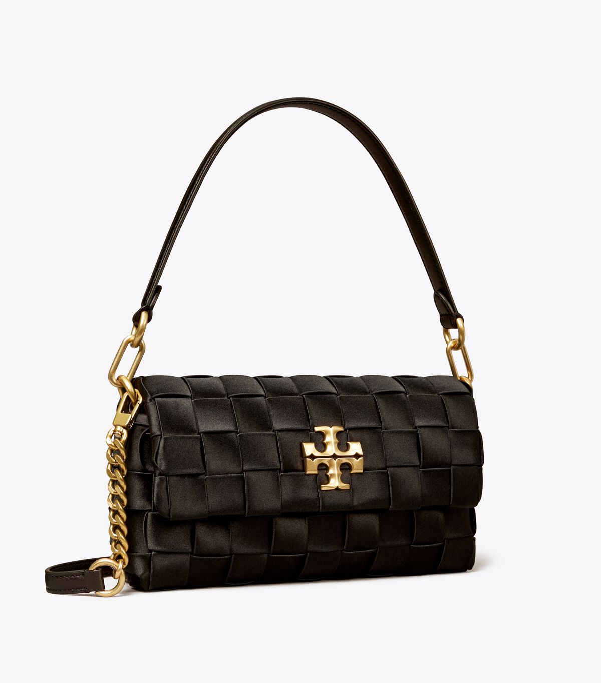 tory burch small kira woven flap shoulder bag