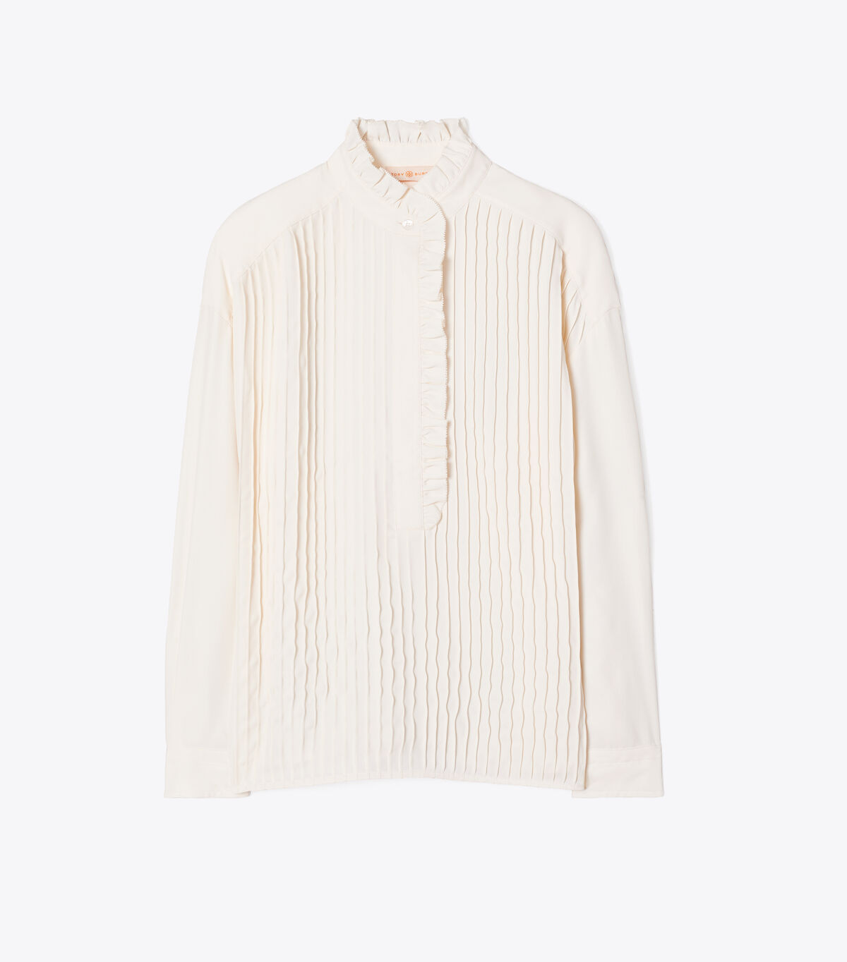 tory burch ruffle front blouse