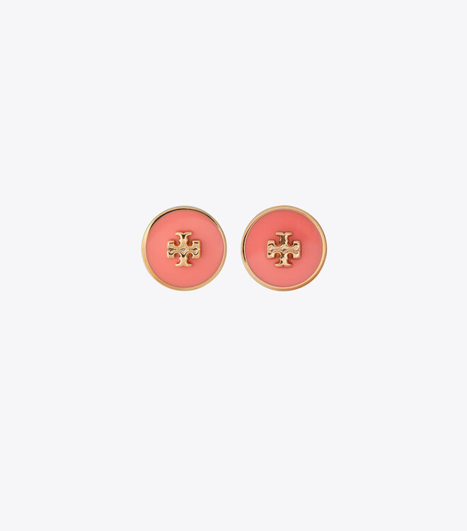 Kira Enameled Circle Stud Earring
