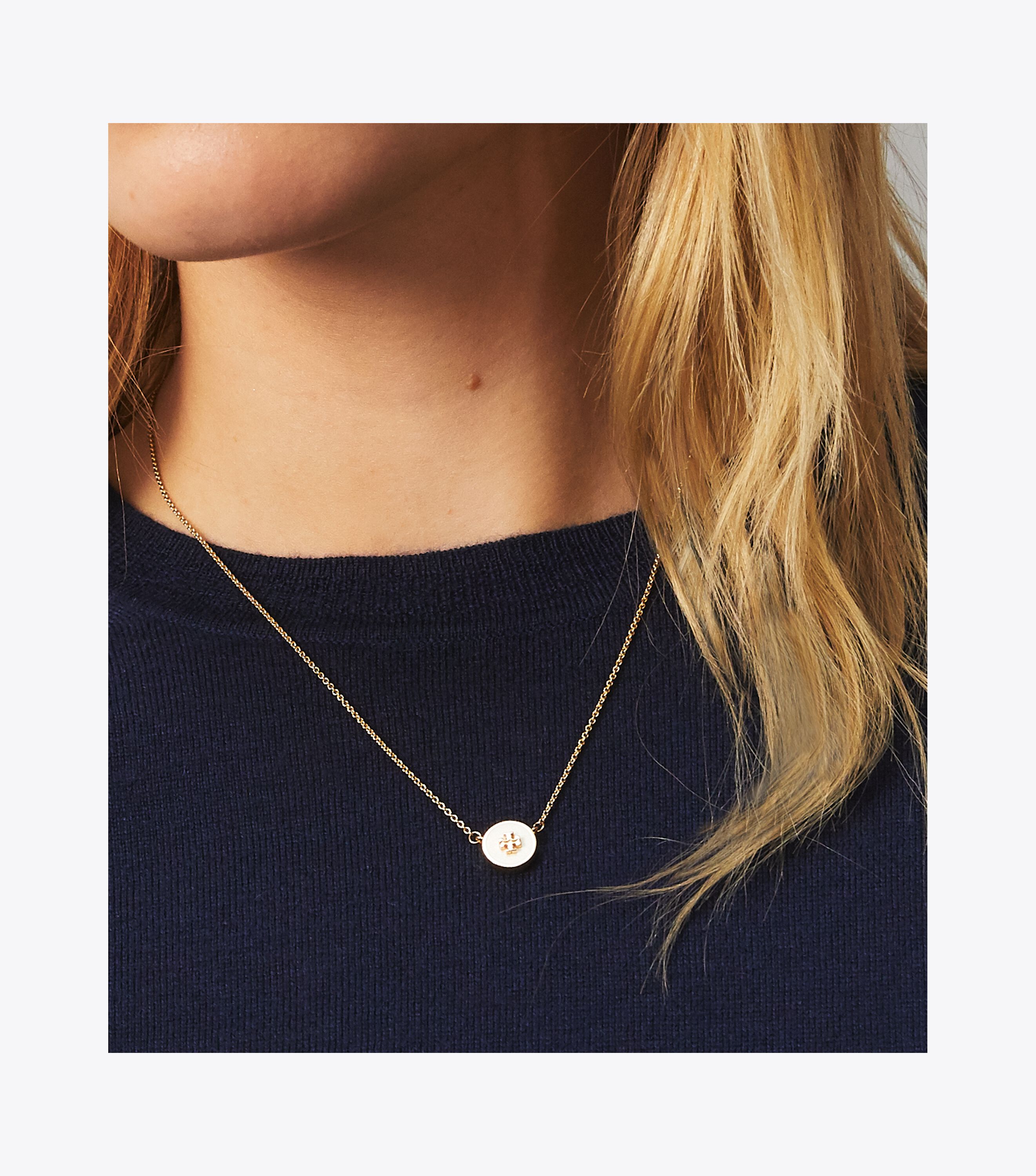 Kira enameled pendant necklace deals