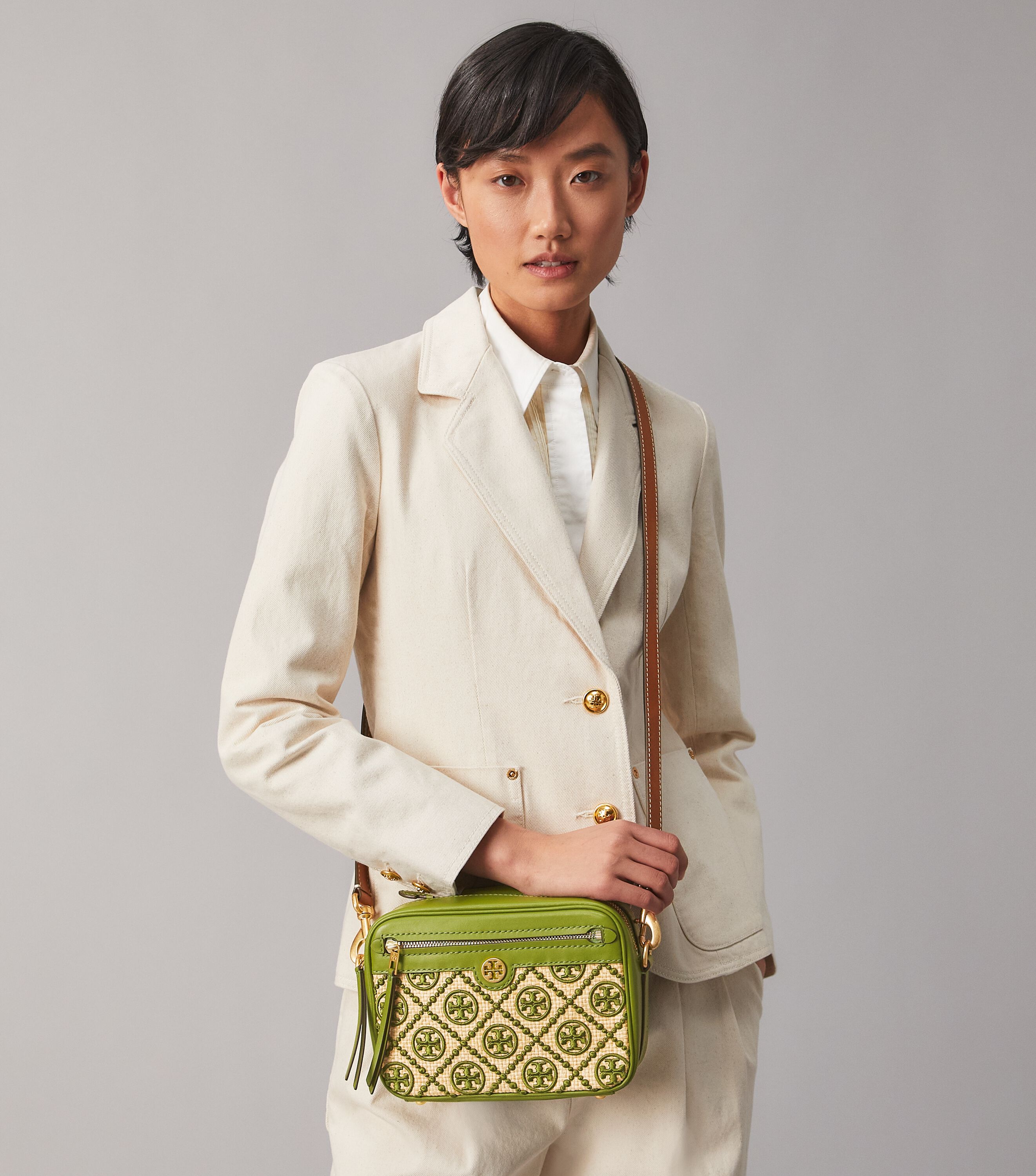 Tory burch straw crossbody 2025 bag