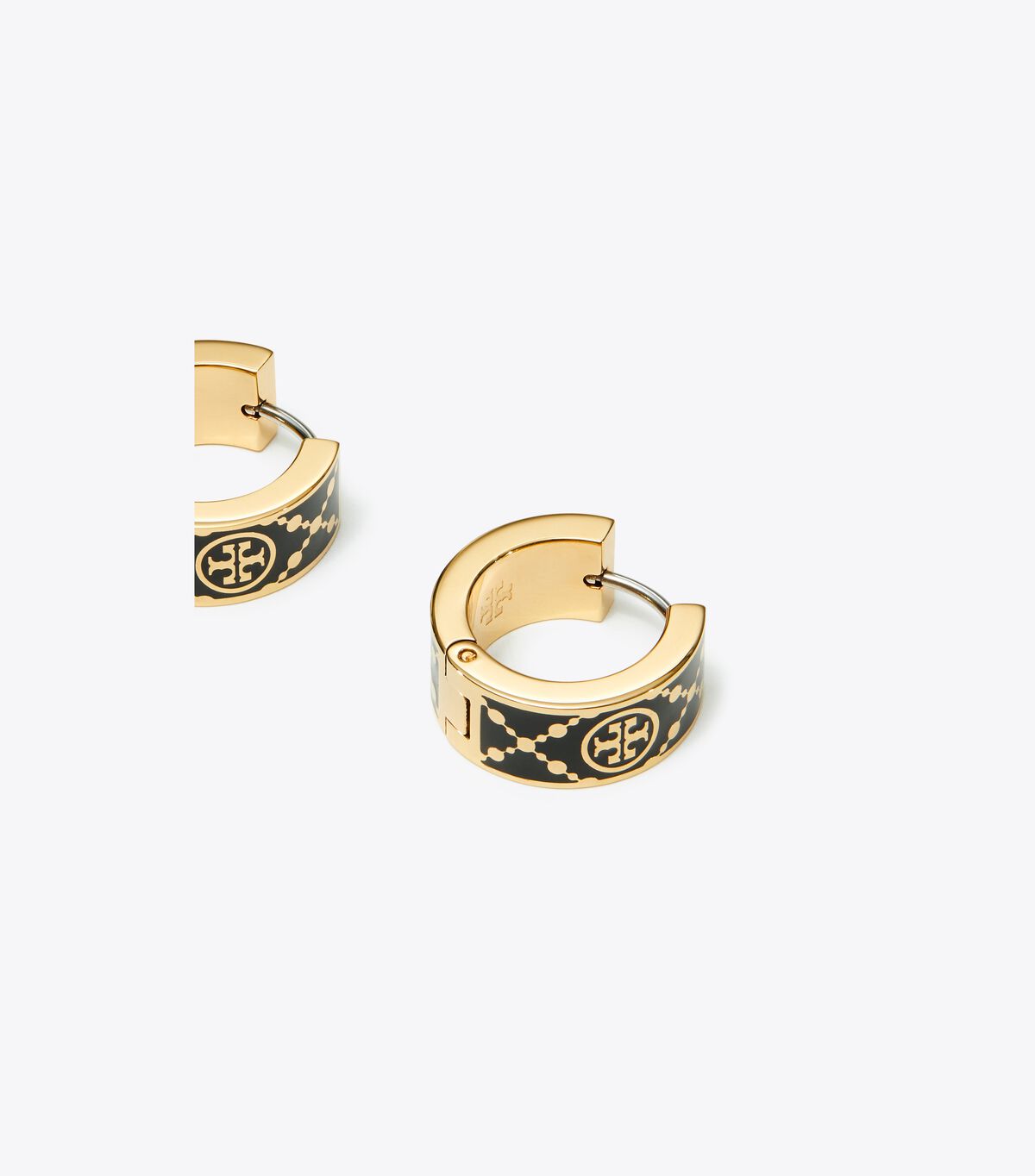 tory burch small t monogram hoop earring