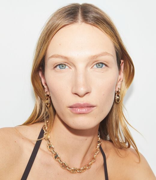 tory burch gemini link small hoop earrings