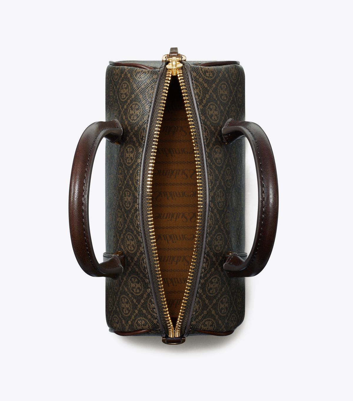 tory burch t monogram coated canvas petite barrel bag
