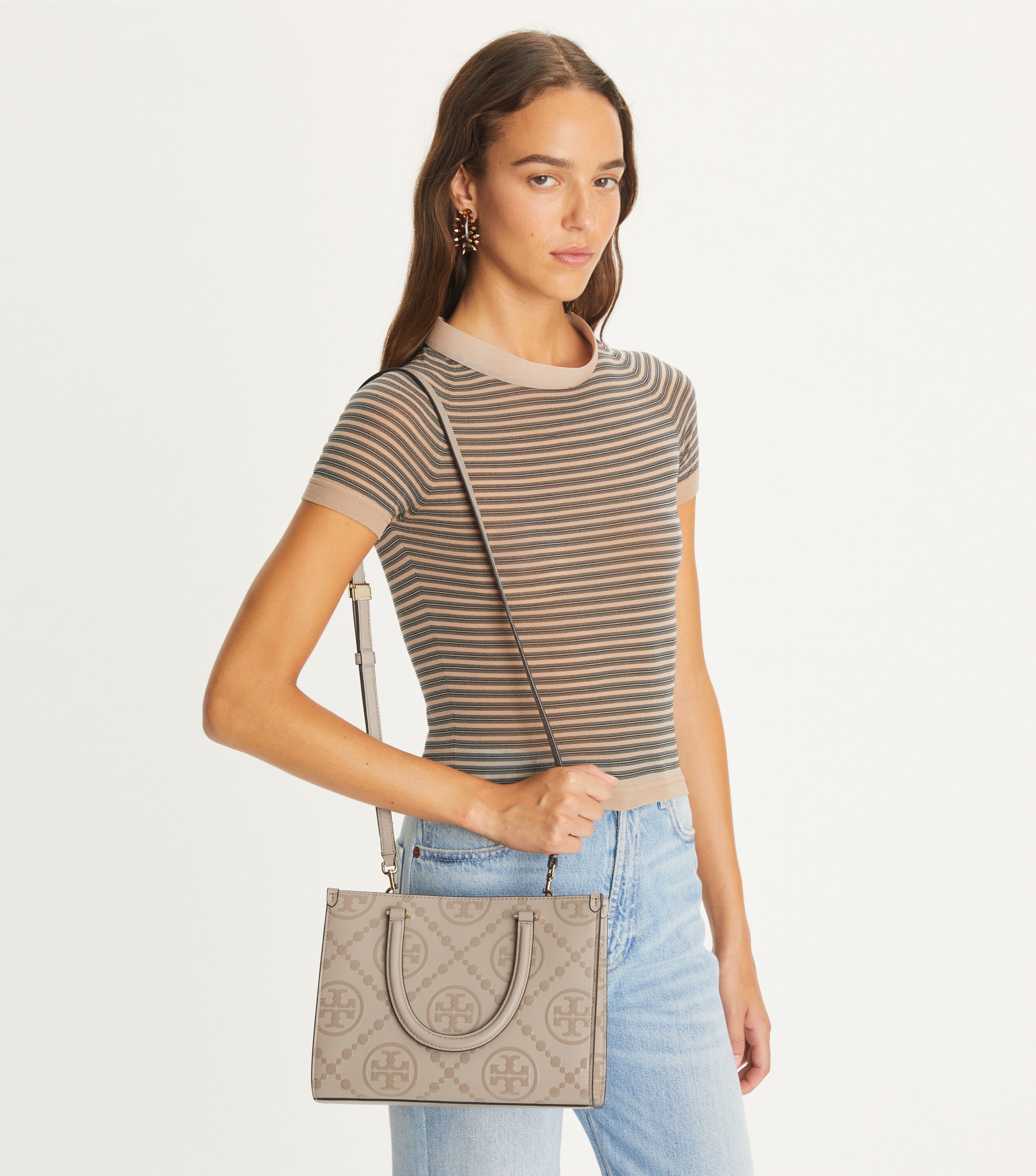 Tory burch grey handbag sale