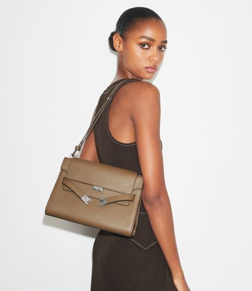 tory burch lee radziwill pebbled shoulder bag