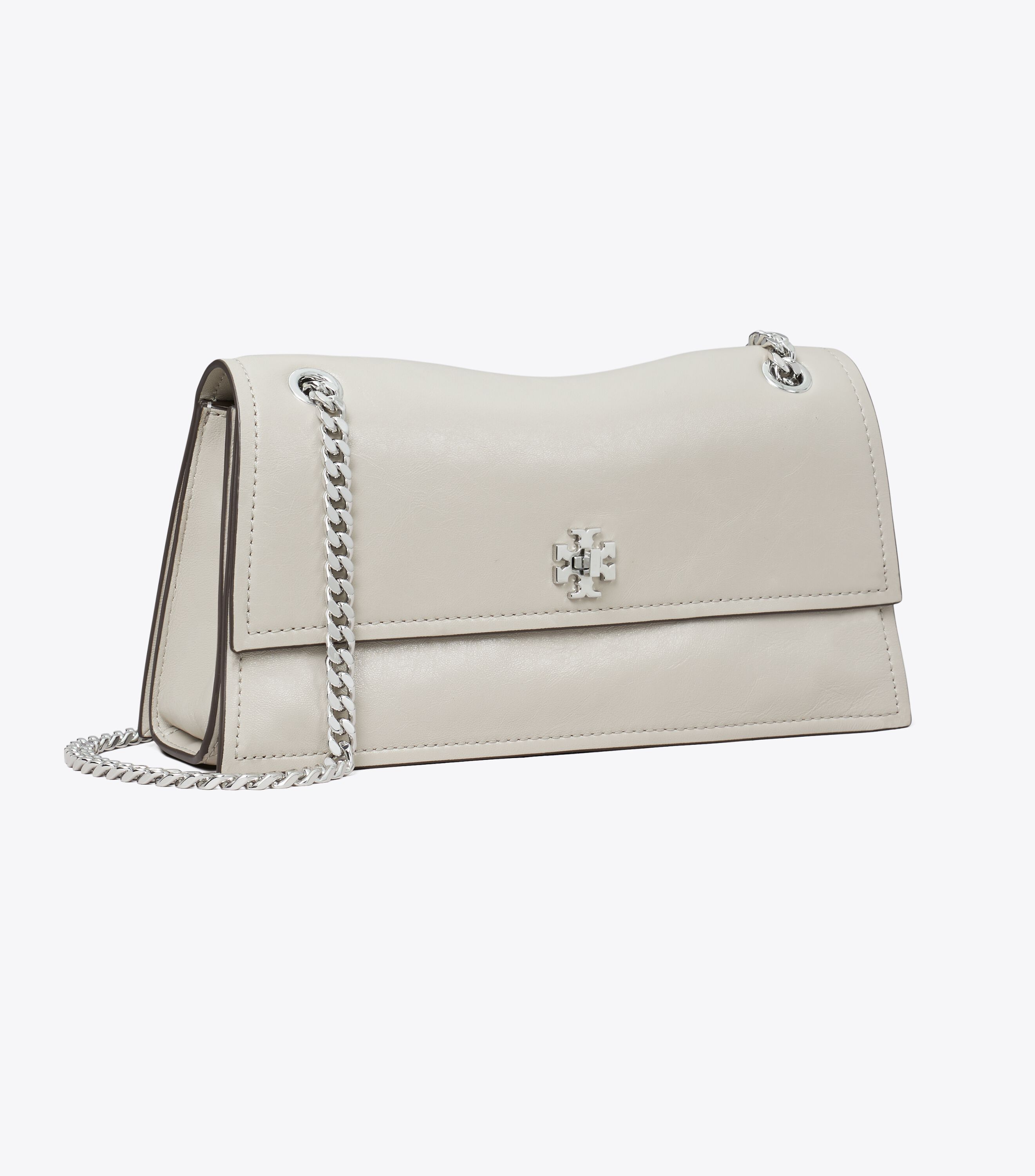 Kira Turnlock Shoulder Bag, Dove Gray | Tory Burch UAE