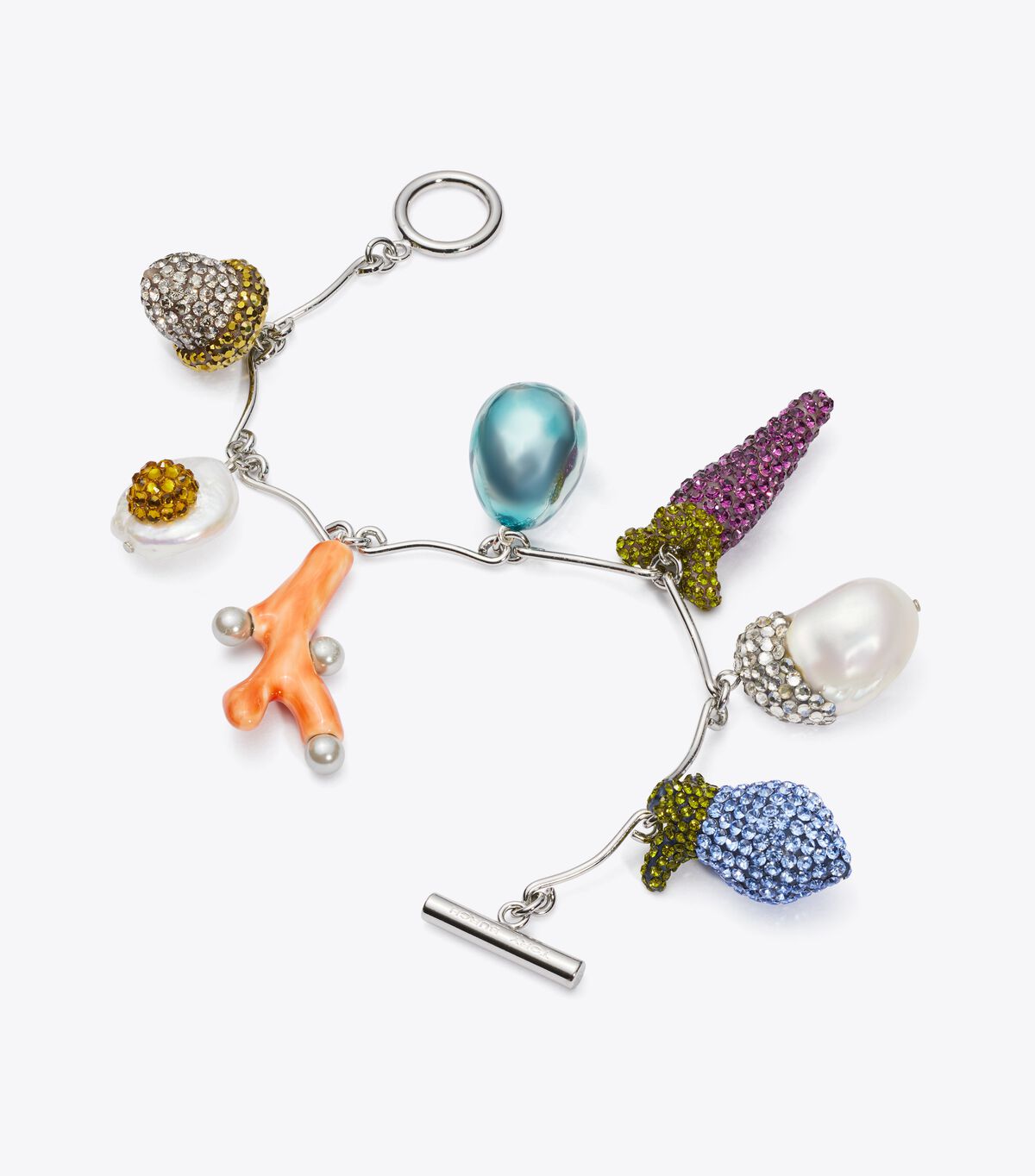 tory burch curiosity vegetable charm bracelet