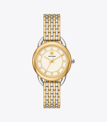Ravello Watch, Two-Tone Cream/Gold, 32 X 40 Mm