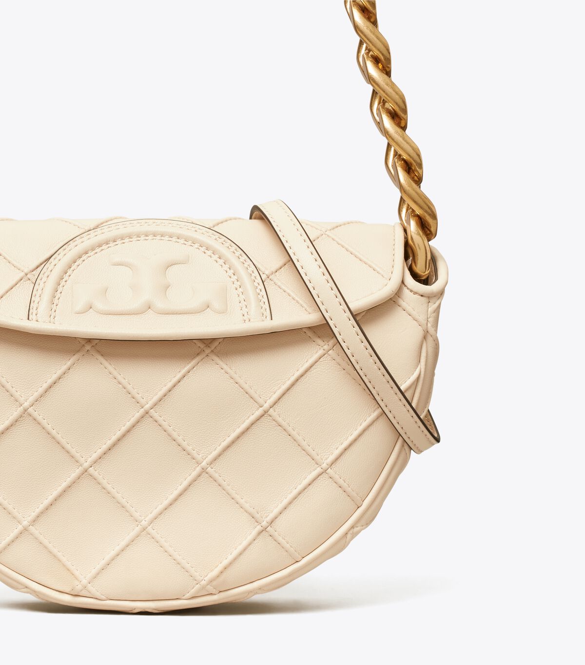 tory burch mini fleming soft crescent bag