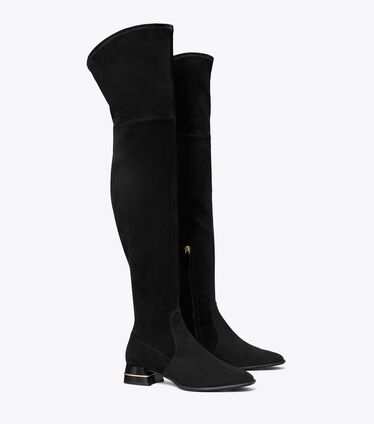 Multi-Logo Stretch Over-the-Knee Boot