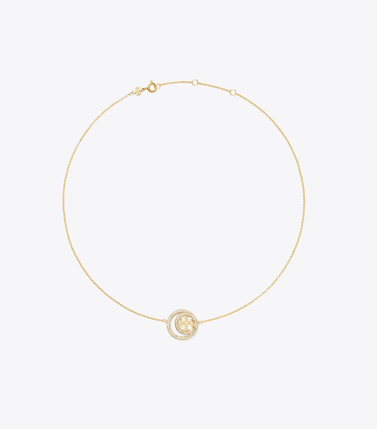 tory burch miller double ring pendant