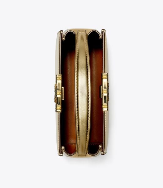 tory burch mini eleanor metallic satchel