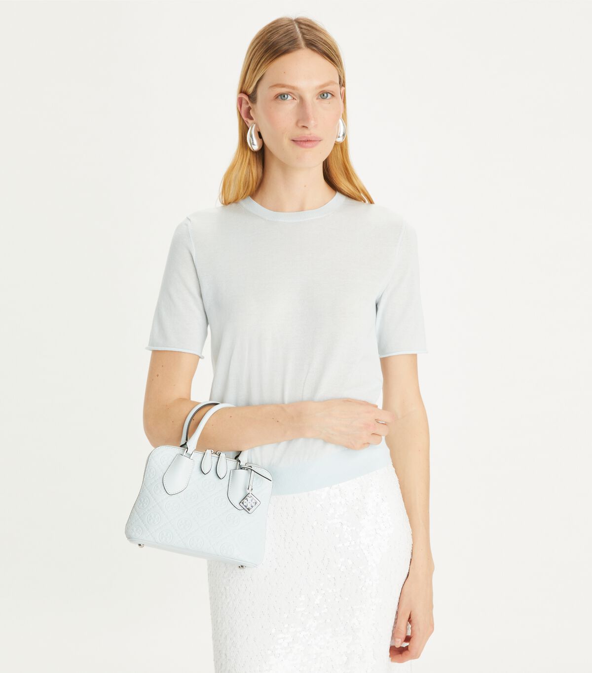 tory burch mini t monogram leather swing satchel