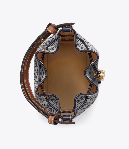 tory burch t monogram mini bucket bag