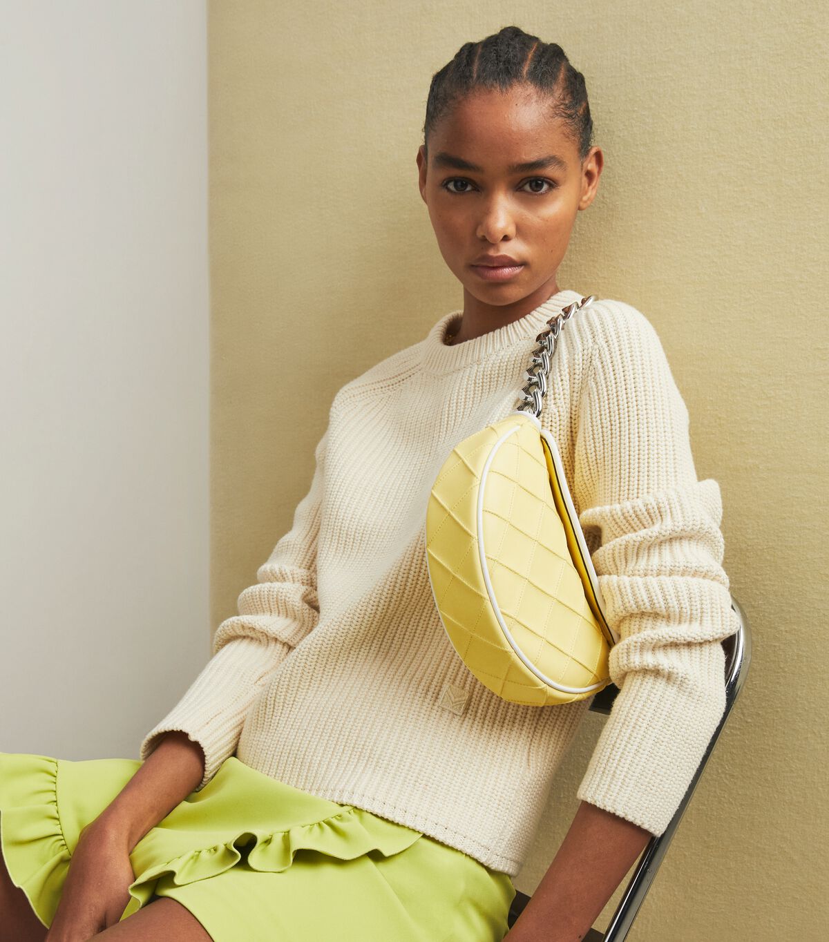 tory burch tech twill ruffle skort